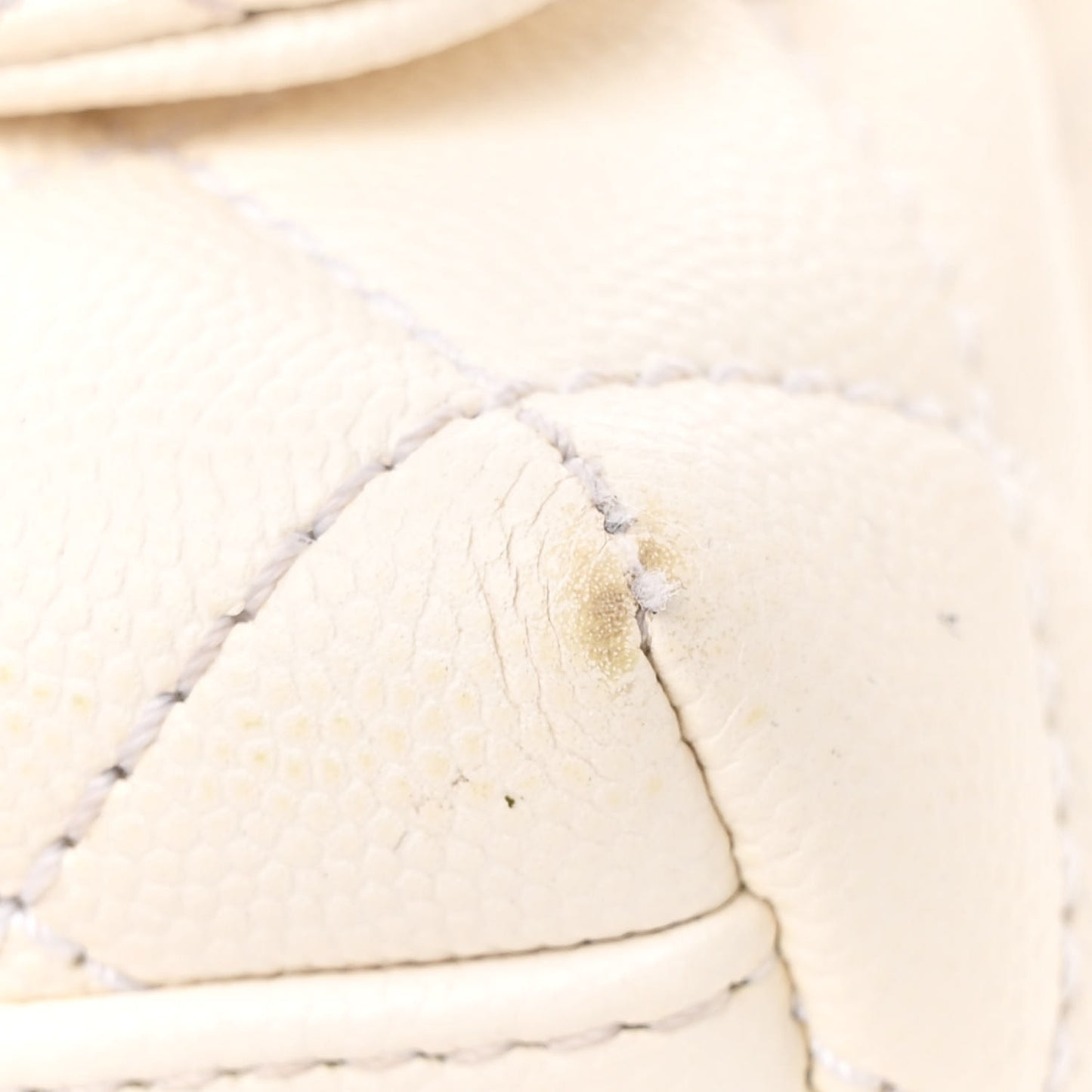 Caviar Quilted Extra Mini Coco Handle Flap White