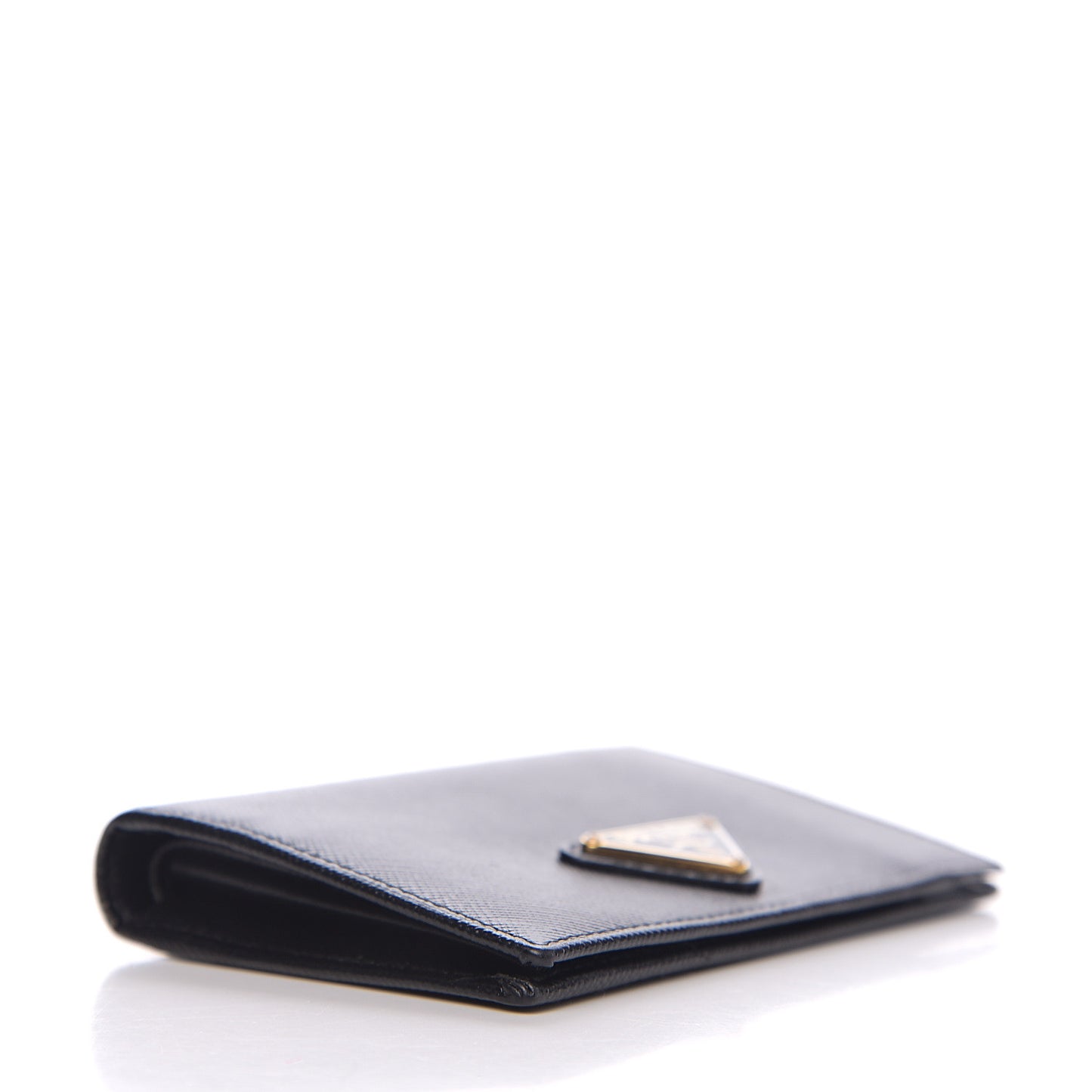 Saffiano Oro Card Holder Black