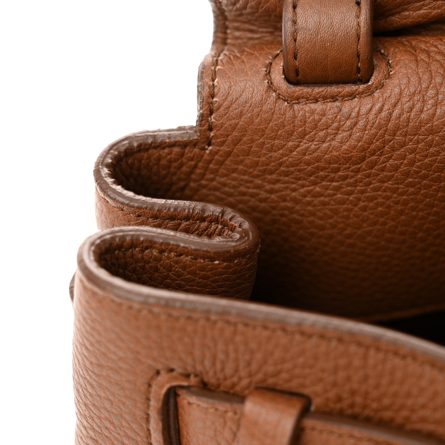 Salvatore Ferragamo Grained Calfskin Ginger Crossbody Brown 12 of 14