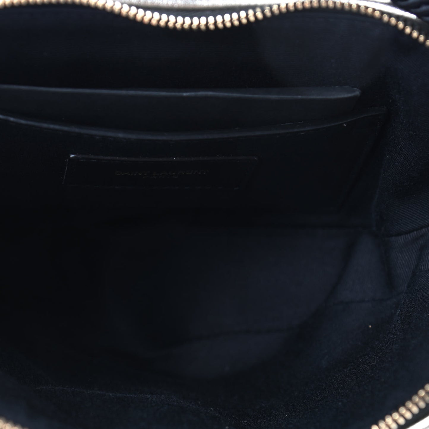 Metallic Calfskin Heart Clutch Gold