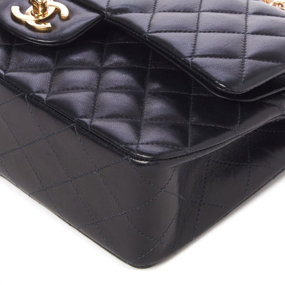 Chanel Lambskin Quilted Medium Double Flap Black Beige Flap 4 of 10
