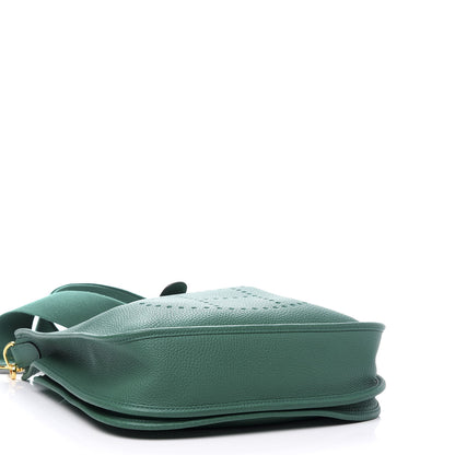 Hermes Taurillon Clemence Evelyne III PM Vert Vertigo 3 of 10