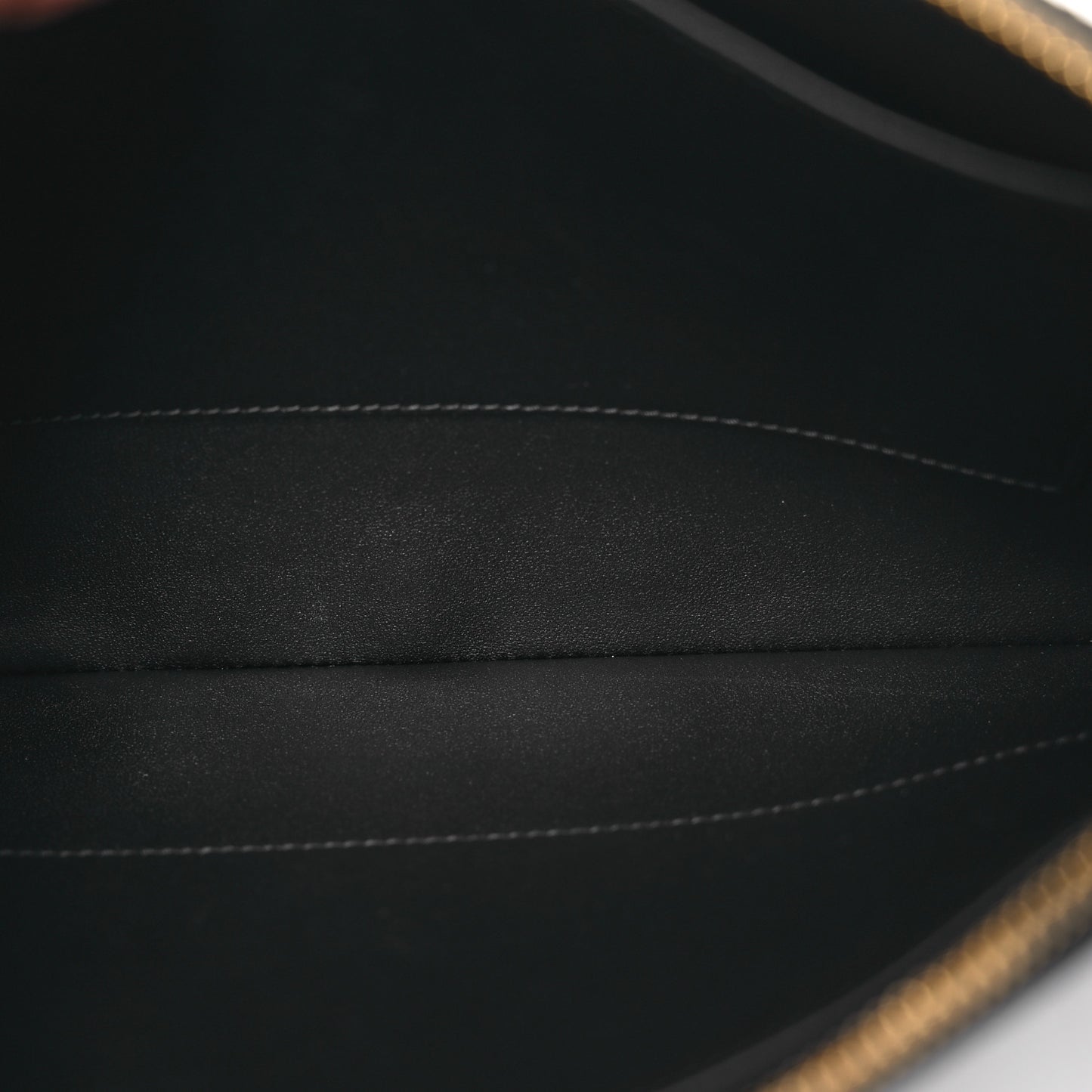 Supple Calfskin Cannage Large Caro Daily Pouch Black