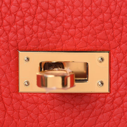 Hermes Taurillon Clemence Kelly Ado Backpack Rouge De Coeur 11 of 22