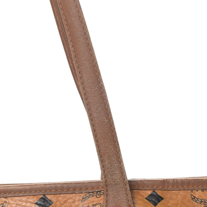MCM Visetos Dog Bone Shopper Tote Cognac 6 of 11