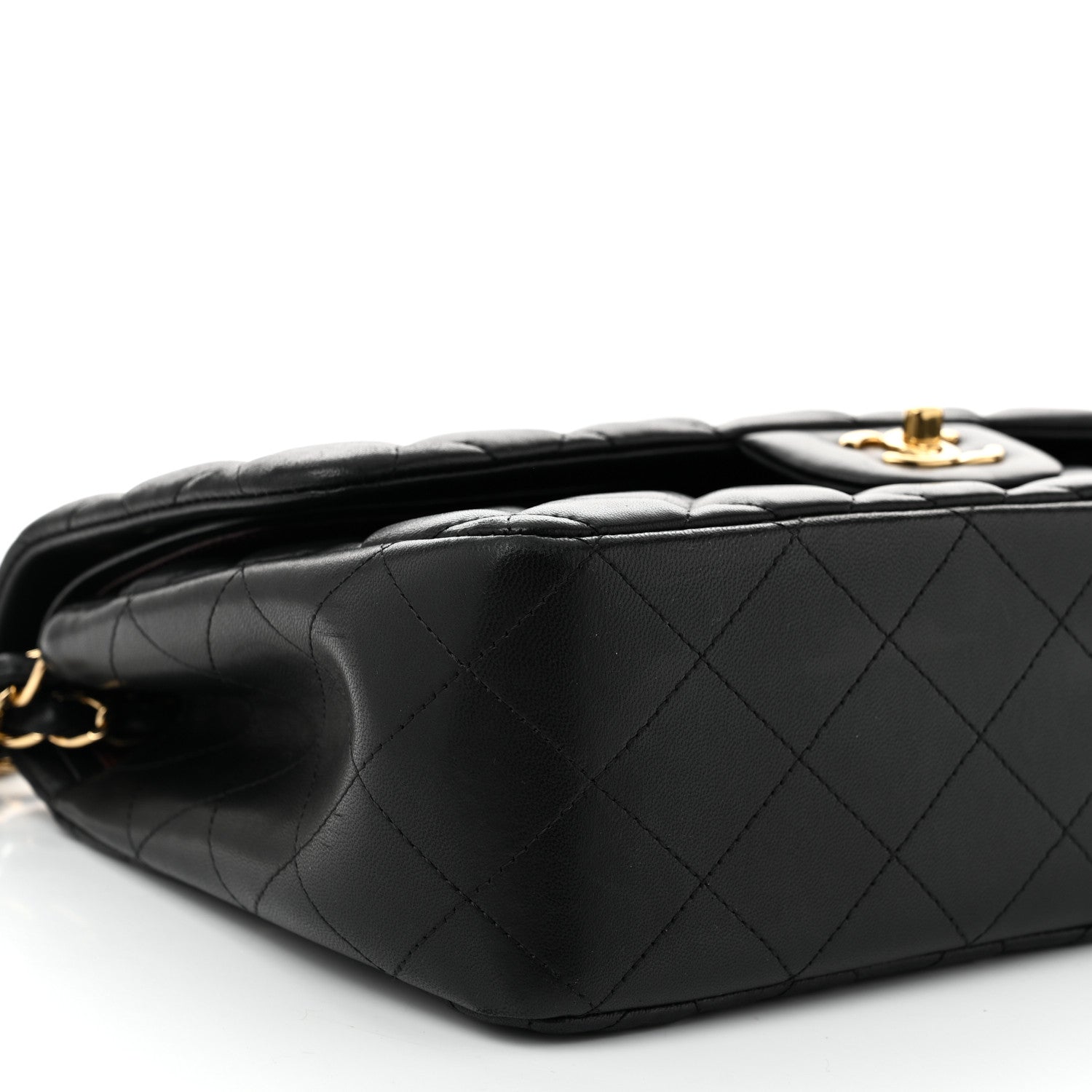 Chanel Lambskin Quilted Jumbo Double Flap Black 9 of 10