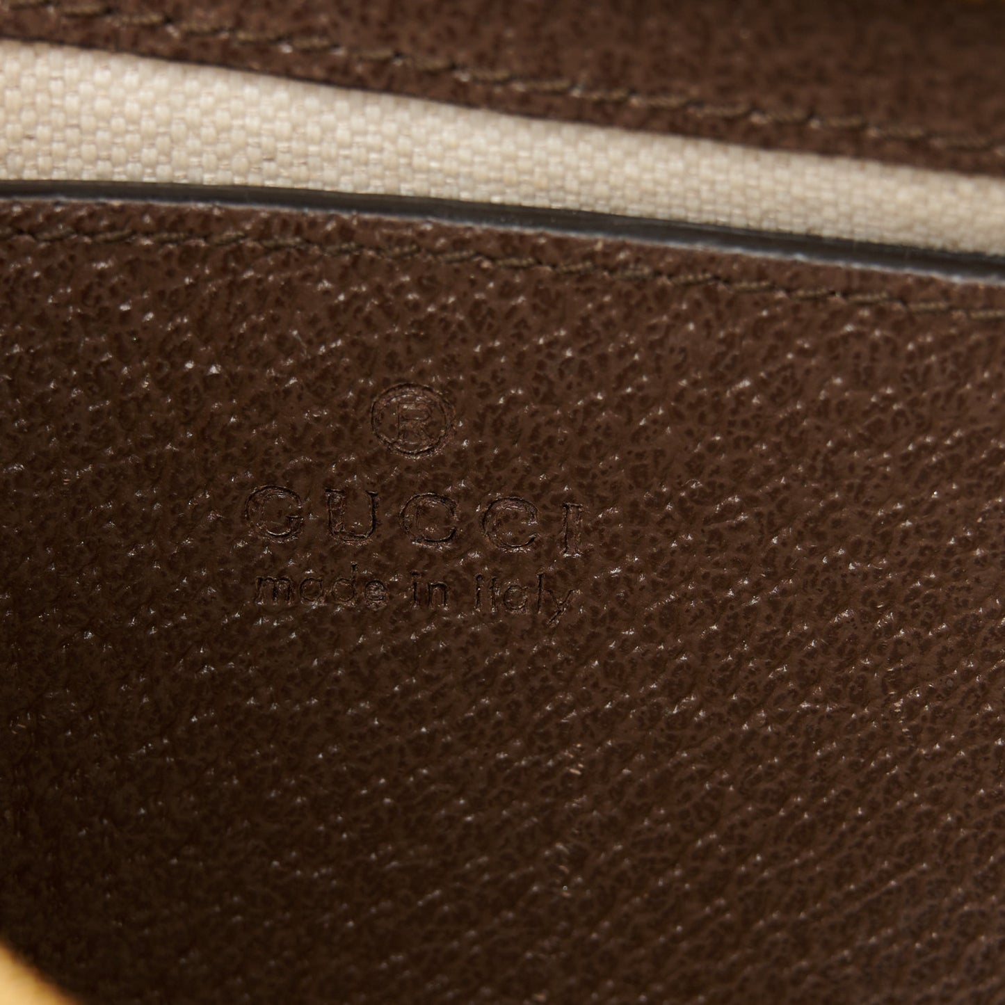 GG Supreme Monogram Textured Dollar Calfskin Web Small Ophidia GG Handbag Beige Ebony New Acero