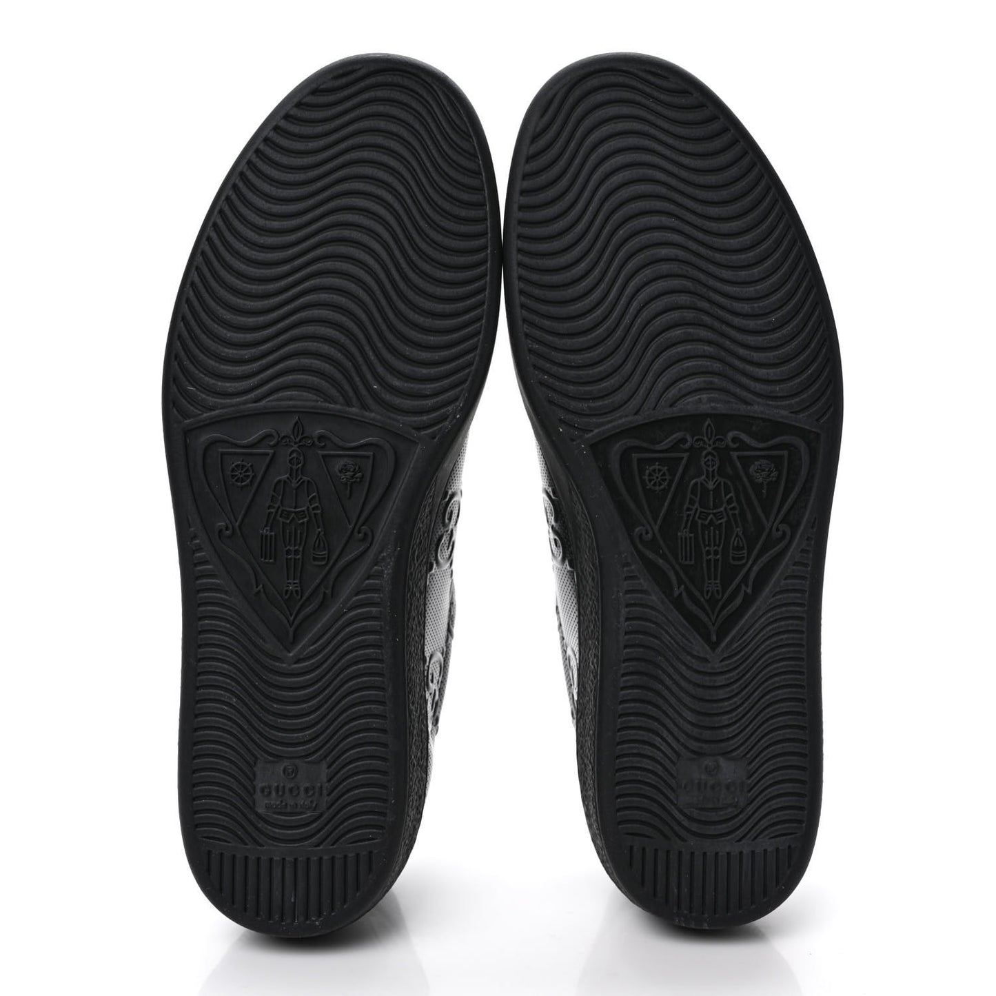Calfskin GG Tennis Embossed Mens Ace Sneakers 9 Black