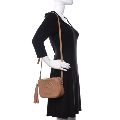 Gucci Pebbled Calfskin Small Soho Disco Bag Camelia 2 of 11