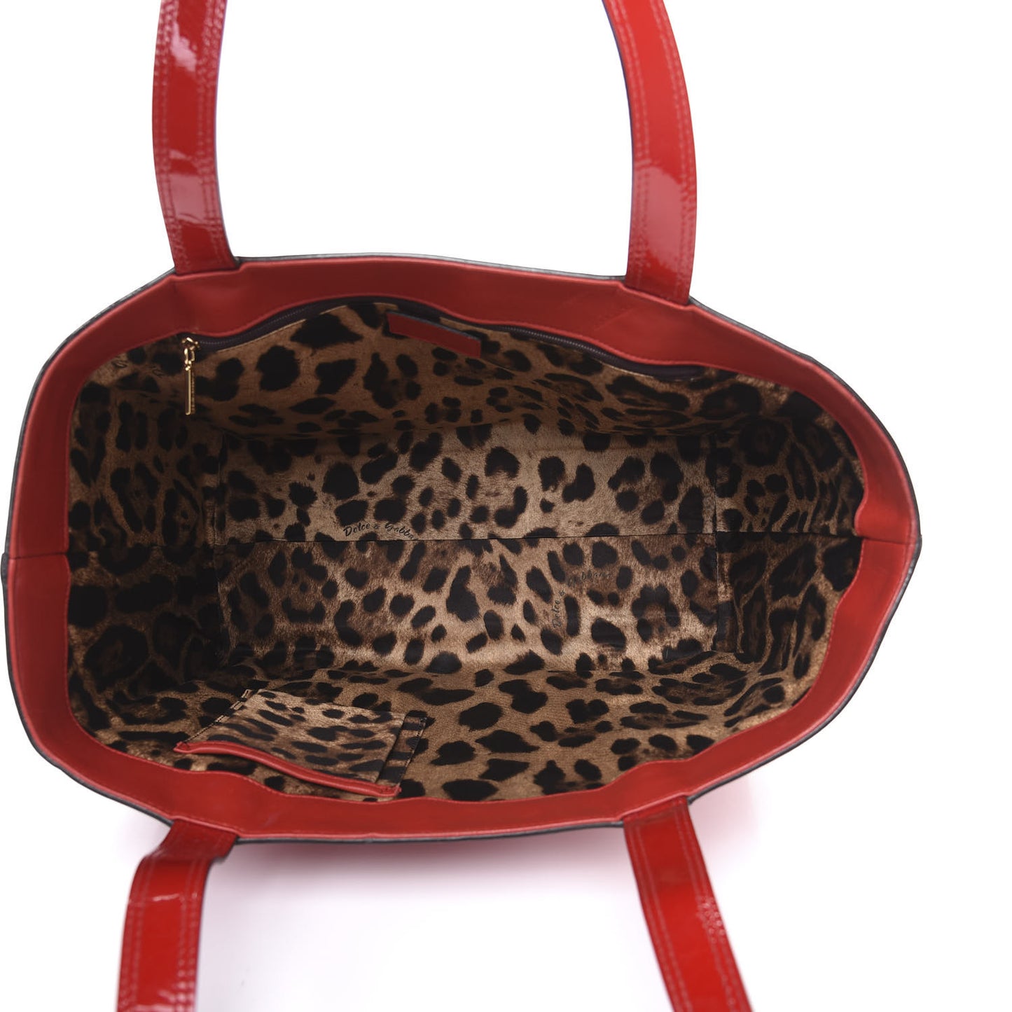 Vernice Vitello Heart Shopping Tote Red