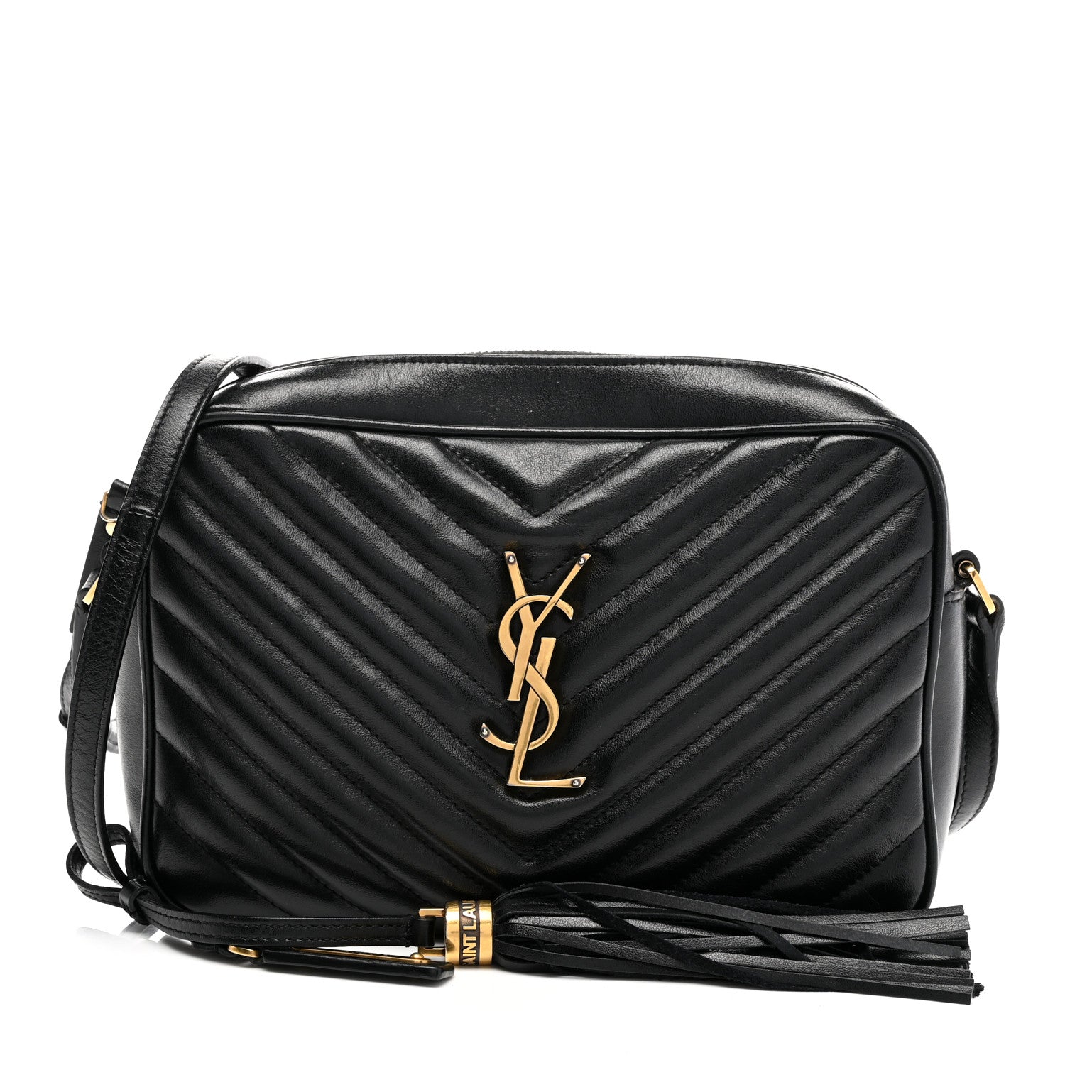 Saint Laurent Calfskin Matelasse Monogram Lou Camera Bag Black 1 of 10