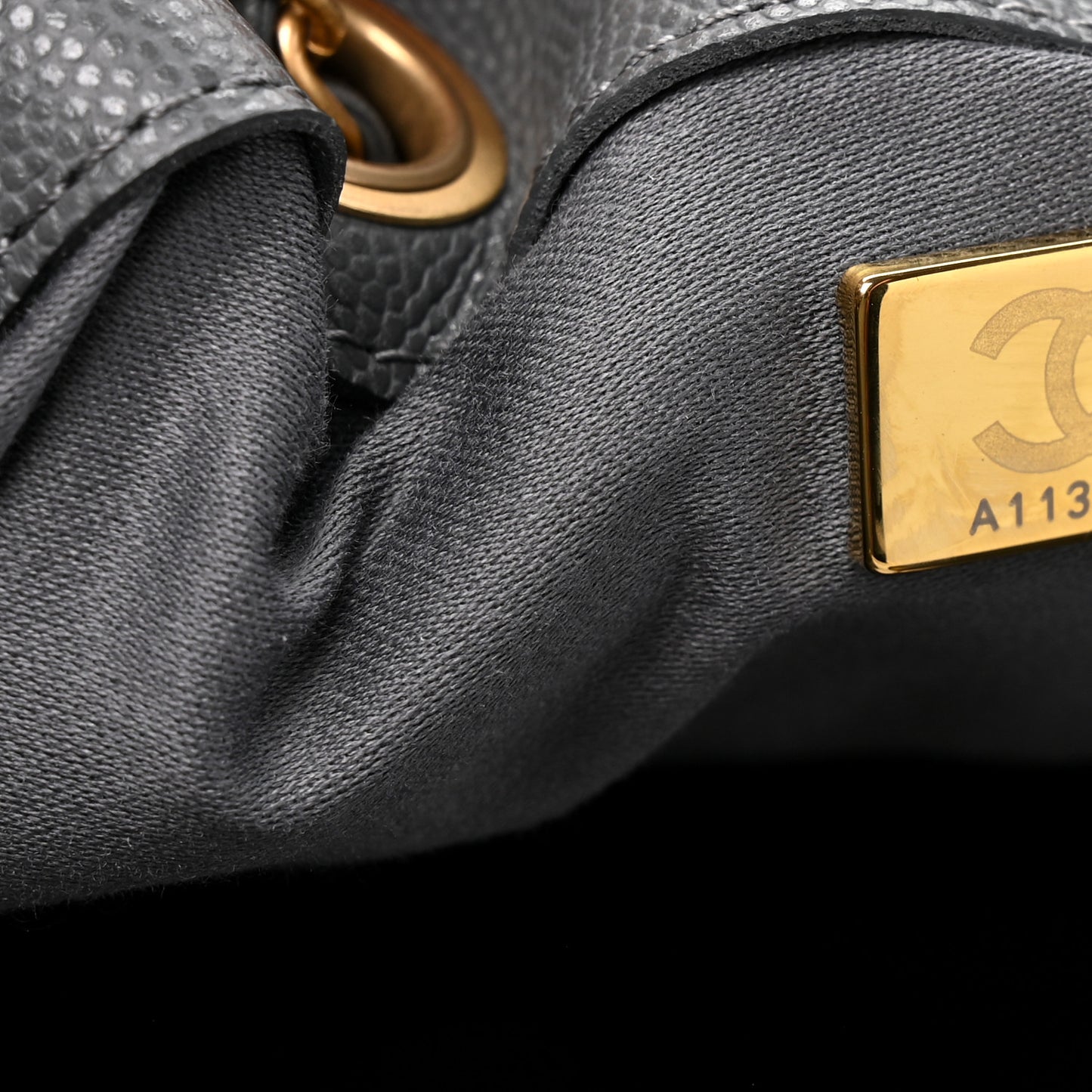 Caviar Quilted Medium Chanel 25 Handbag Dark Grey