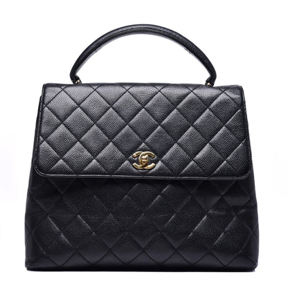 Chanel Caviar Quilted Jumbo Kelly Flap Black 1 of 8