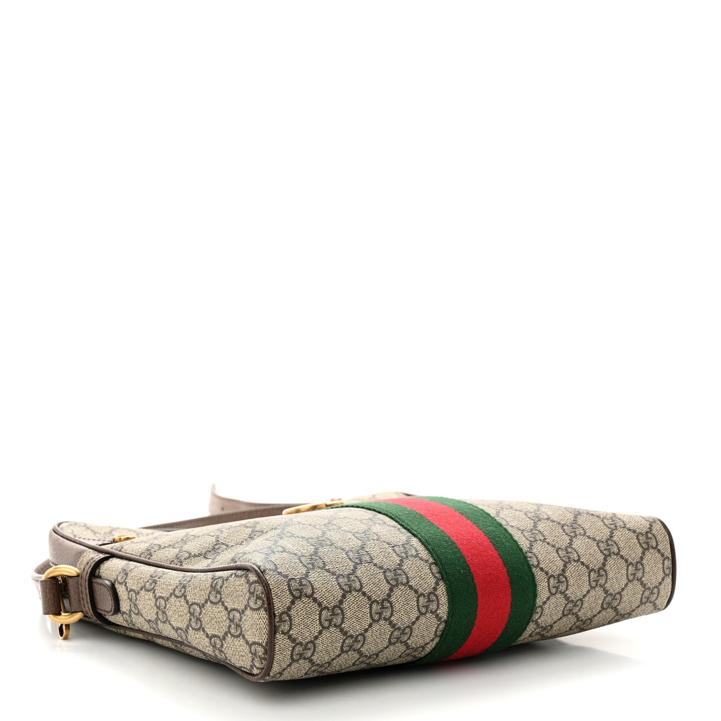 GG Supreme Monogram Web Medium Ophidia Messenger Bag Brown