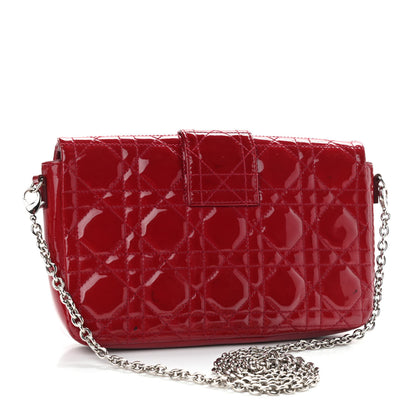 Christian Dior Patent Cannage New Lock Pouch Red 3 of 15
