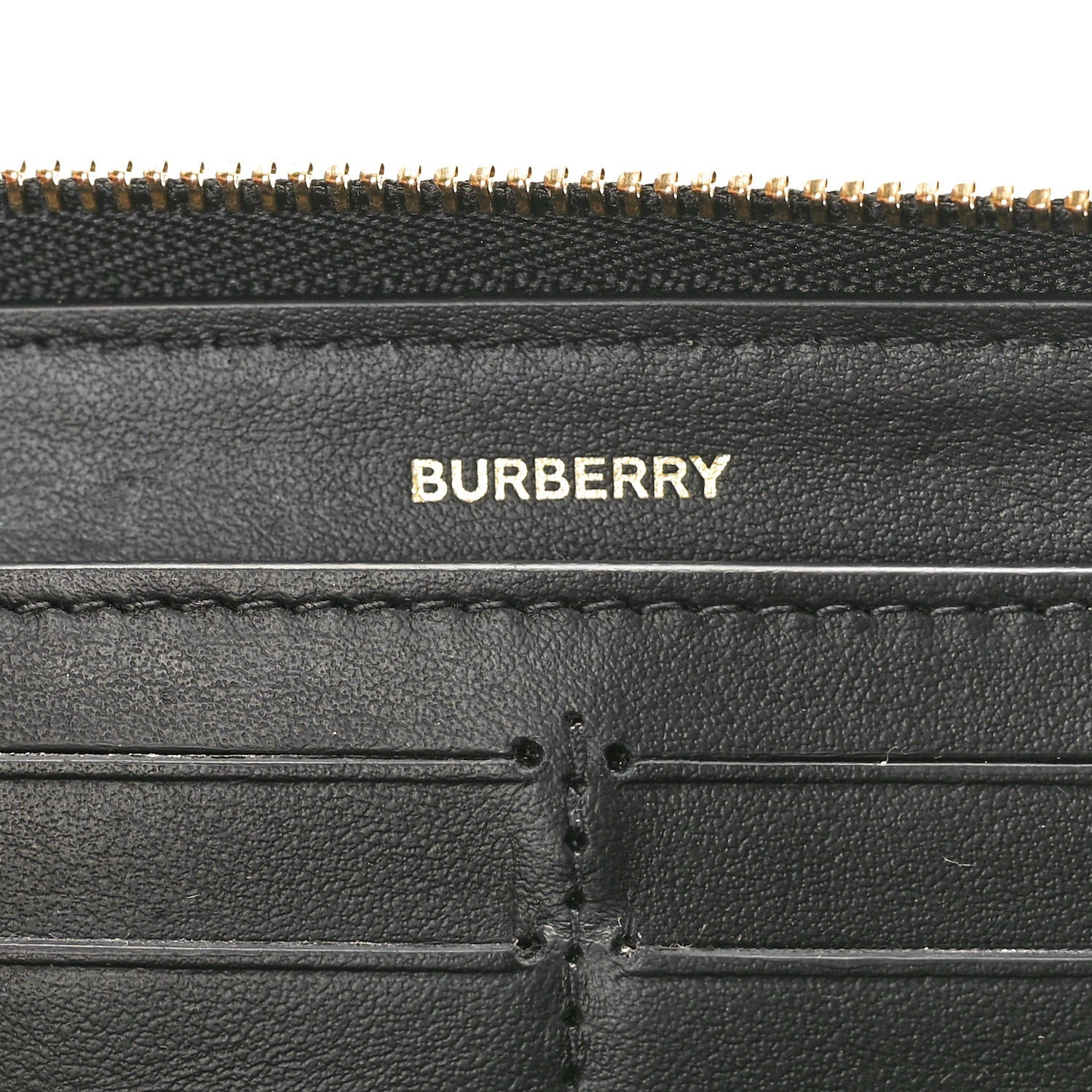 Burberry Vintage Check Elmore Zip Around Wallet Black 6 of 8
