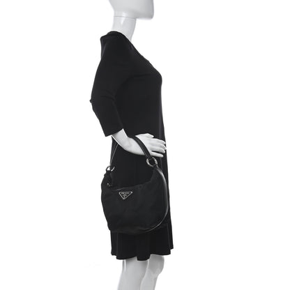 Prada Tessuto Nylon Saffiano Sacca Shoulder Bag Black 2 of 10