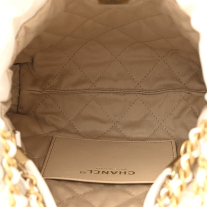 Chanel Shiny Calfskin Quilted Mini Chanel 22 White 5 of 11