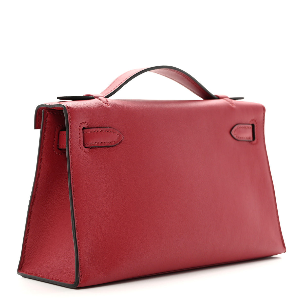 Hermes Swift Kelly Pochette Clutch Rouge Grenat 3 of 10