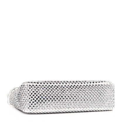Prada Satin Crystal Mini Re-Edition 2000 Bag White 4 of 12