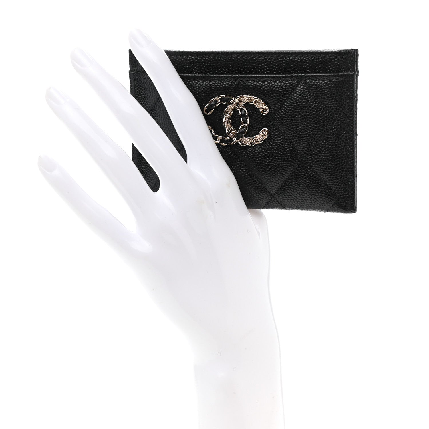 Chanel Caviar Quilted French New Wave Card Holder Black 2 of 9