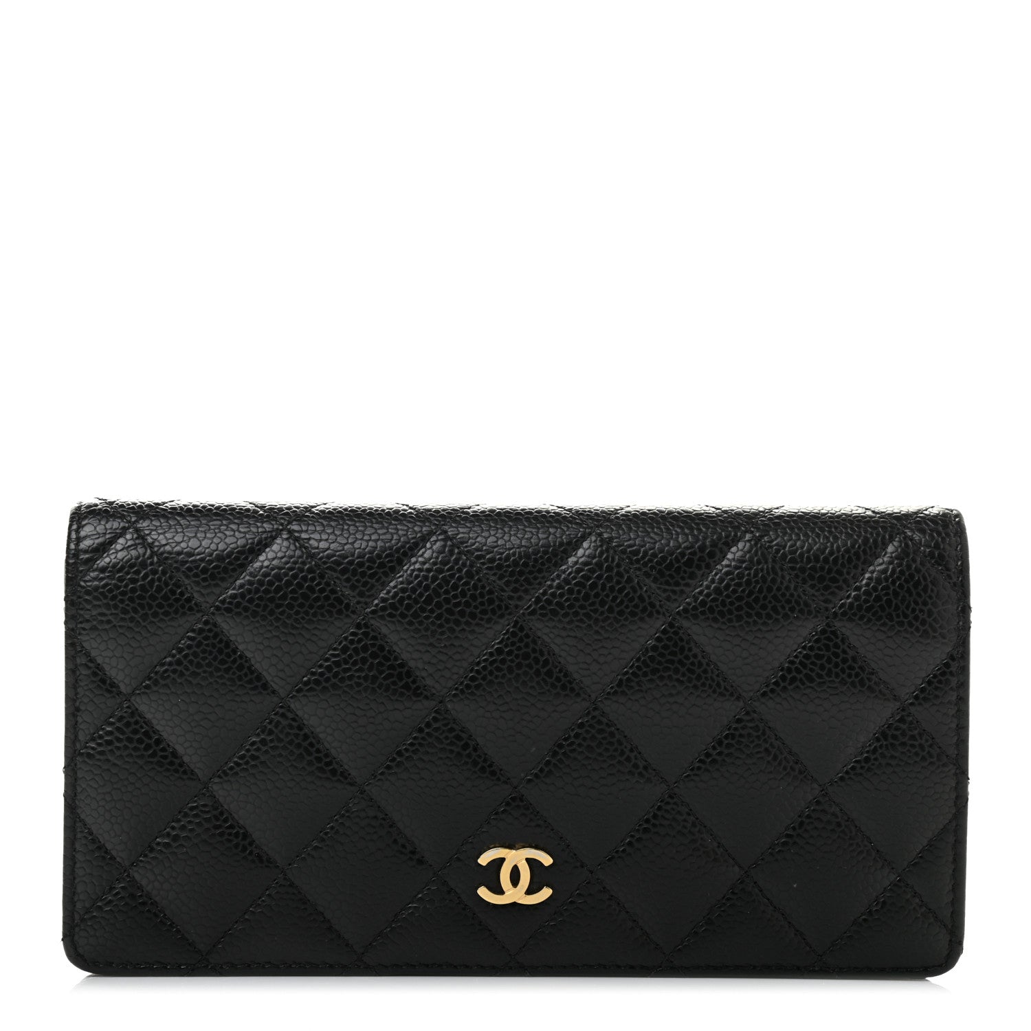 Chanel Caviar Quilted Yen Wallet Black 1 of 11