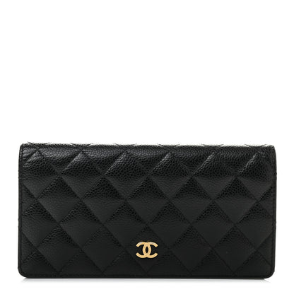 Chanel Caviar Quilted Yen Wallet Black 1 of 11