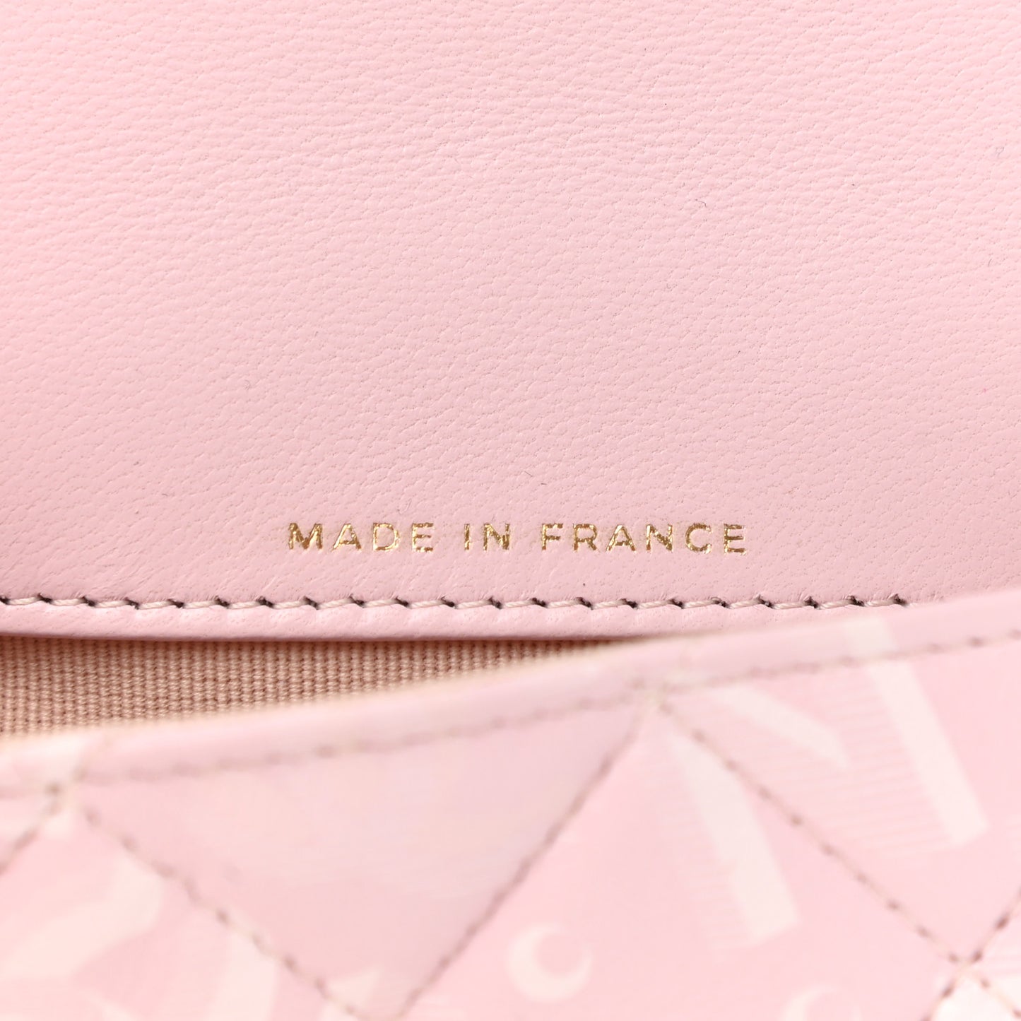 Lambskin Quilted CC All Over Arm Coin Purse Pink