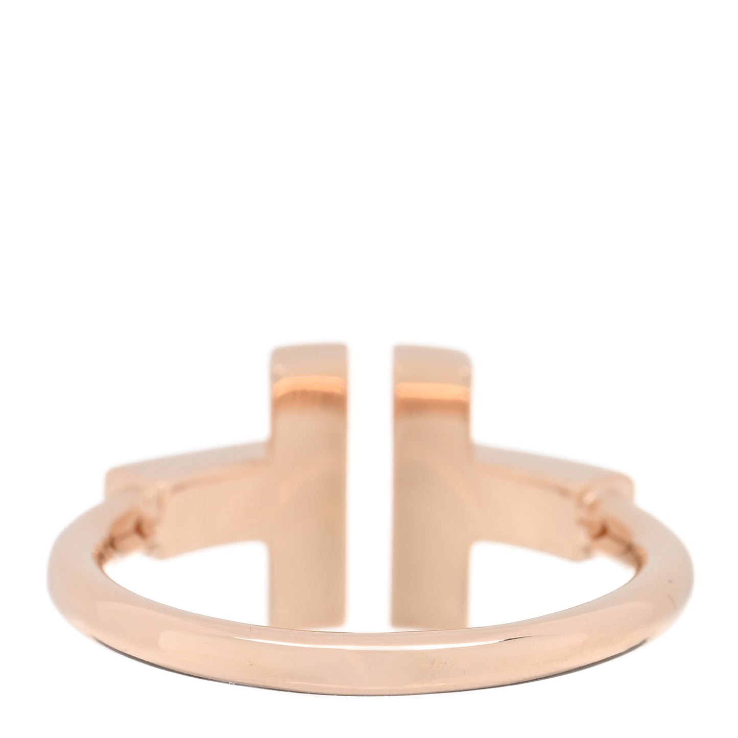 18K Rose Gold Mother of Pearl T Wire Ring 48 4.5