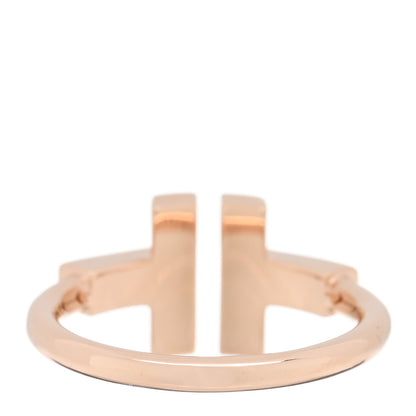 Tiffany 18K Rose Gold Mother of Pearl T Wire Ring 48 4.5 3 of 5