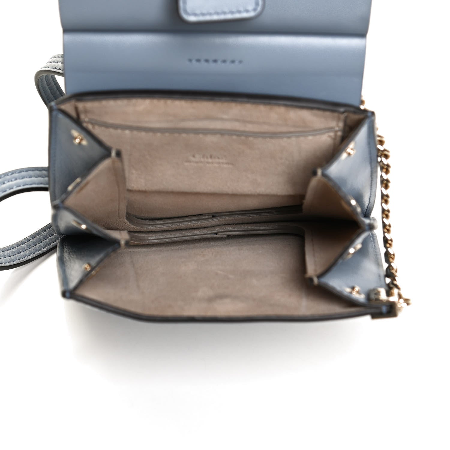 Chloe Suede Calfskin Mini Faye Bracelet Bag Washed Blue 5 of 11