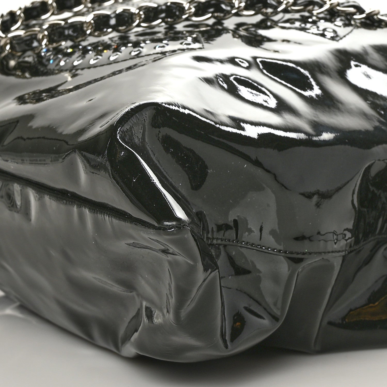 Chanel Patent Crystal Strass Bonbons Tote Black 9 of 9