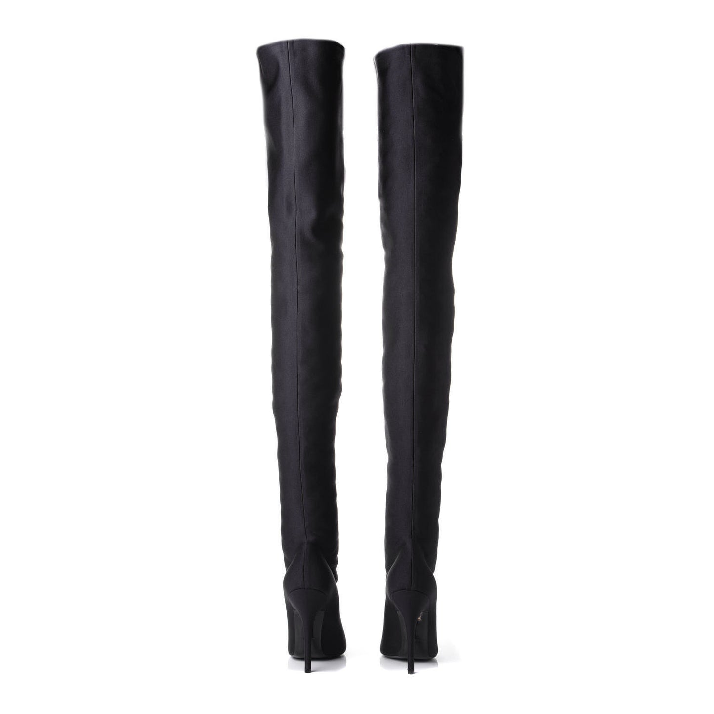 Spandex Pointed Toe Knife Thigh High Boots 38 Black