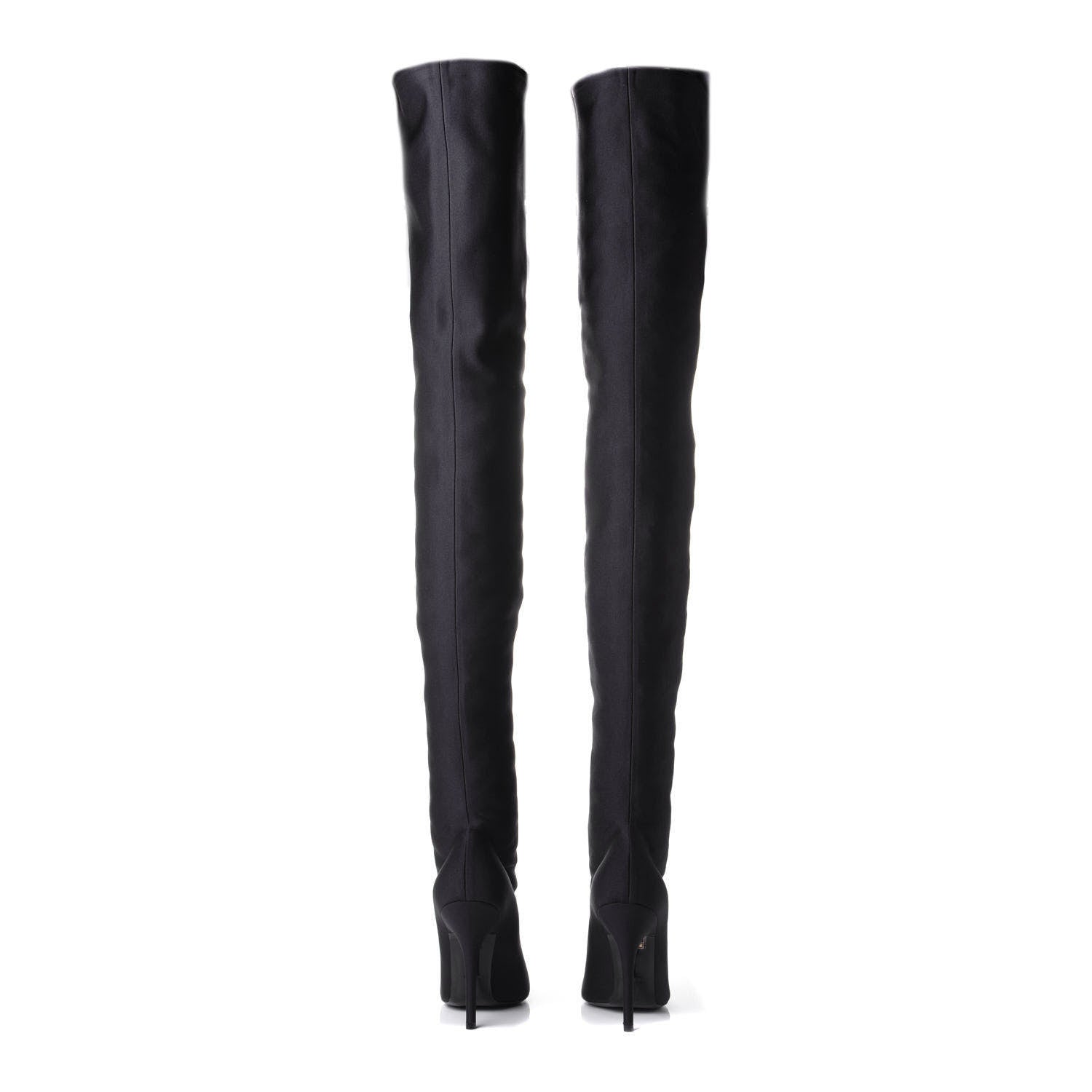 Balenciaga Spandex Pointed Toe Knife Thigh High Boots 38 Black 6 of 10