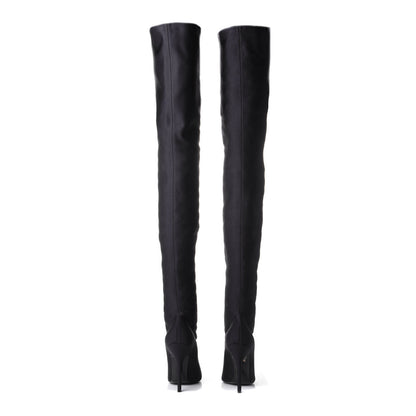 Balenciaga Spandex Pointed Toe Knife Thigh High Boots 38 Black 6 of 10