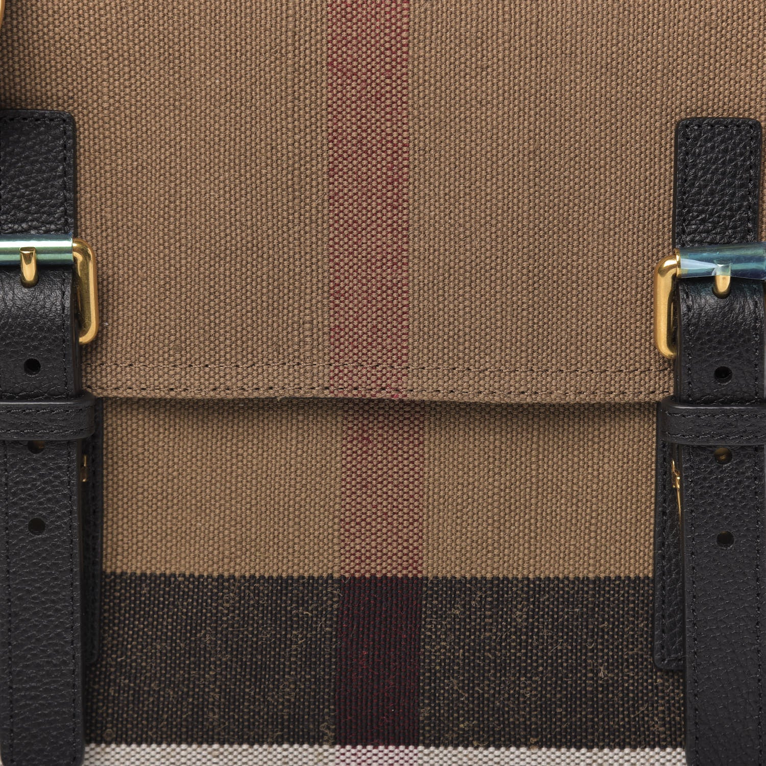 Burberry Canvas Mega Check Large Baildon Messenger Bag Black 9 of 9