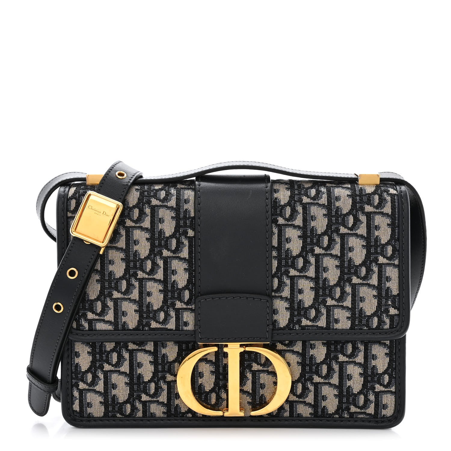 Christian Dior Oblique 30 Montaigne Flap Bag Blue 1 of 13