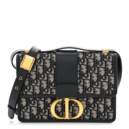 Christian Dior Oblique 30 Montaigne Flap Bag Blue 1 of 13