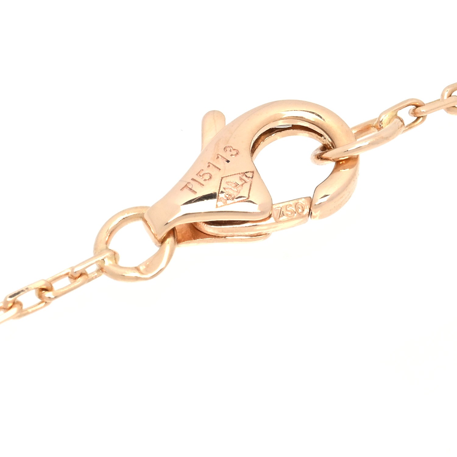 Cartier 18K Pink Gold Diamond Logo Paved Pendant Necklace 6 of 7