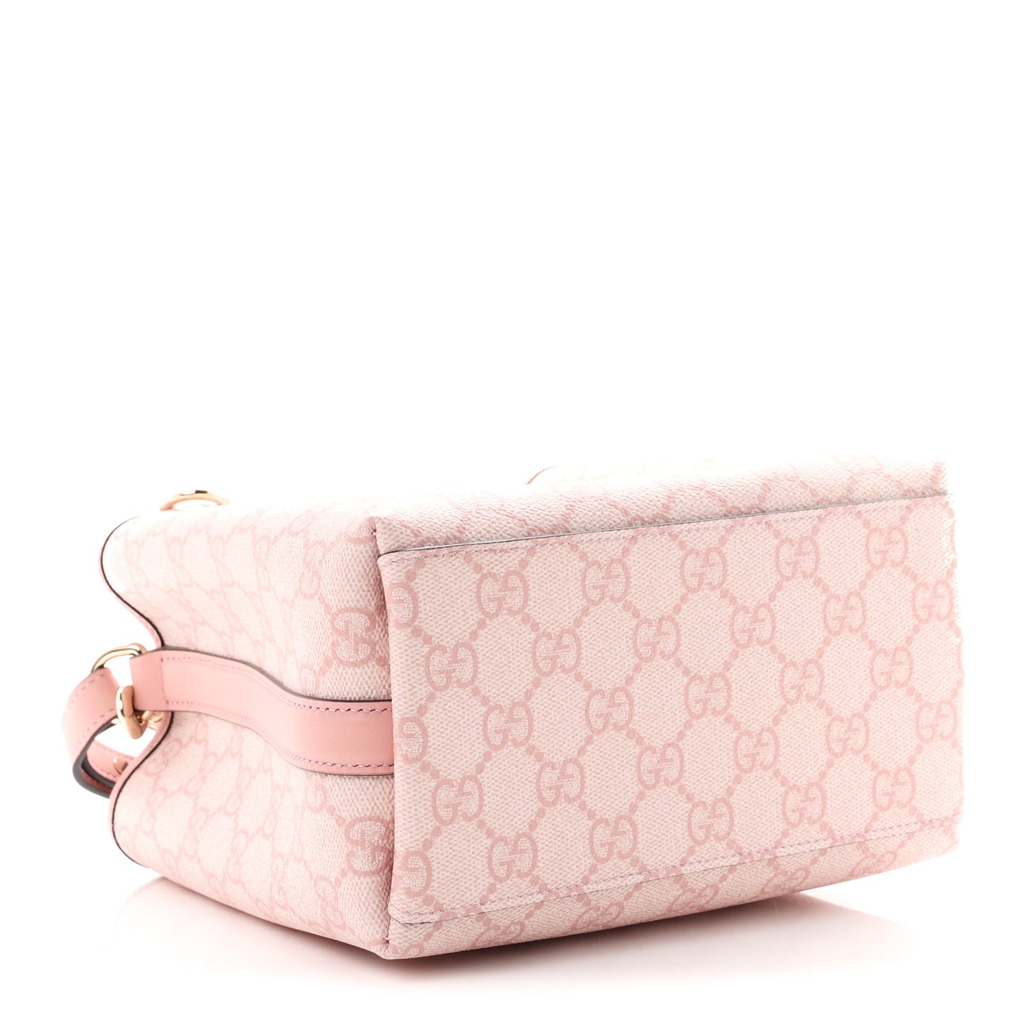GG Supreme Monogram Emblem Mini Bucket Bag Pink