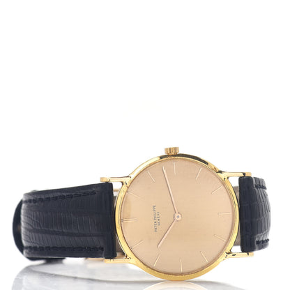 Patek Philippe 18K Yellow Gold Lizard 31mm Calatrava Manual Winding Watch Champagne 3512 2 of 5