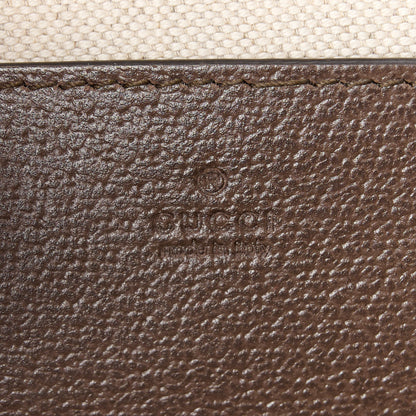 Gucci GG Supreme Monogram Textured Dollar Calfskin Web Mini Ophidia Envelope Shoulder Bag Beige Ebony 6 of 11