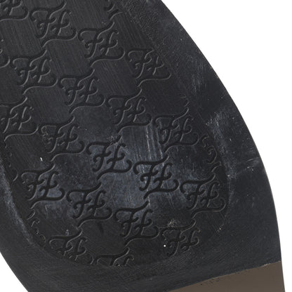Fendi Calfskin Crocodile Embossed Karligraphy Logo Riding Boots 39 Maya 12 of 12