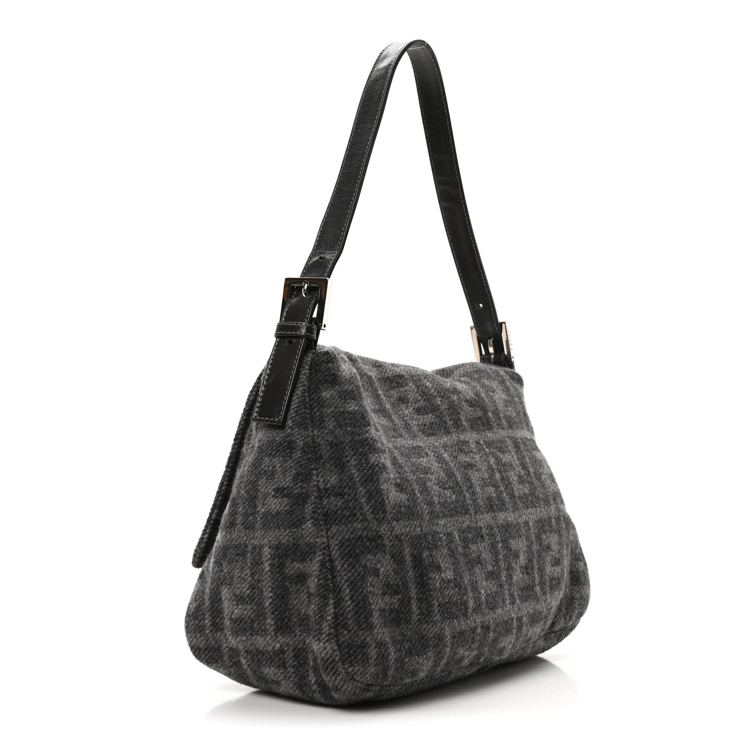 Fendi Wool Zucca Mama Baguette Grey 3 of 10