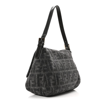 Fendi Wool Zucca Mama Baguette Grey 3 of 10