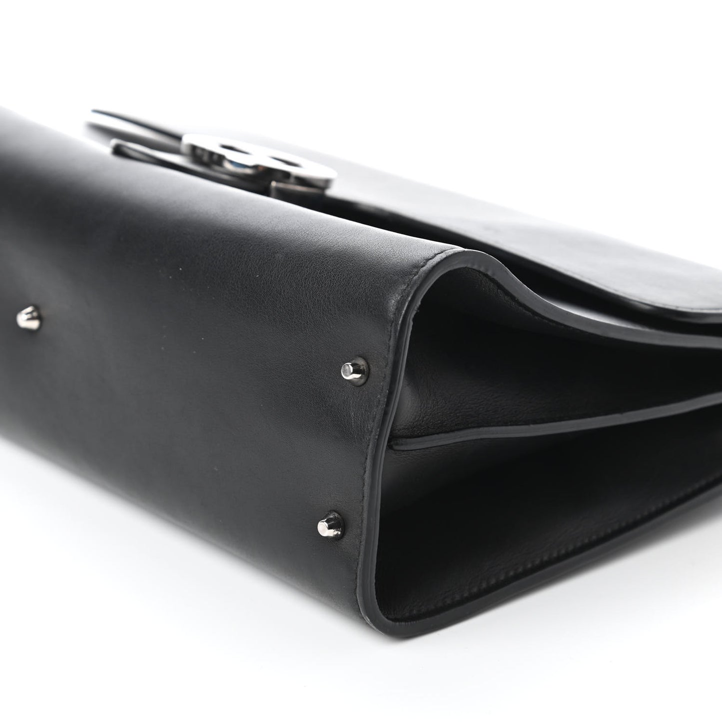 Moon Calfskin Medium Interlocking G Shoulder Bag Black