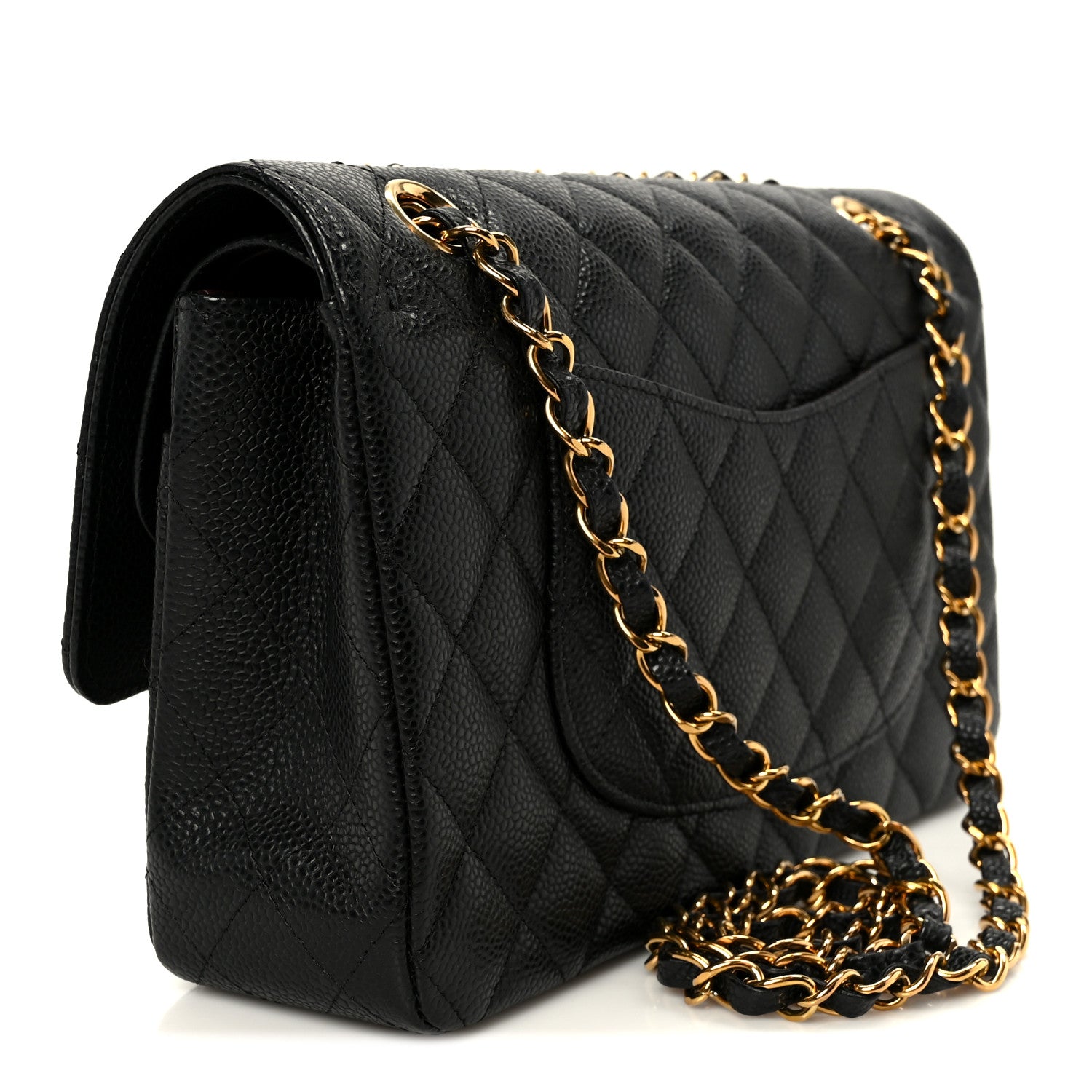 Chanel Caviar Quilted Medium Double Flap Black 3 of 12