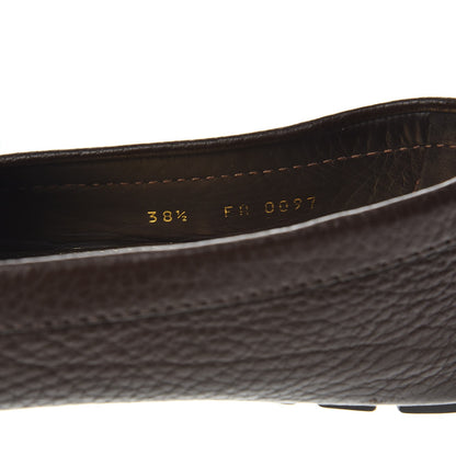 Louis Vuitton Calfskin Monte Carlo Moccasin Loafers 38.5 Cacao 8 of 9