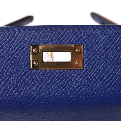 Hermes Epsom Mini Kelly Sellier 20 Bleu Electrique 20 of 29