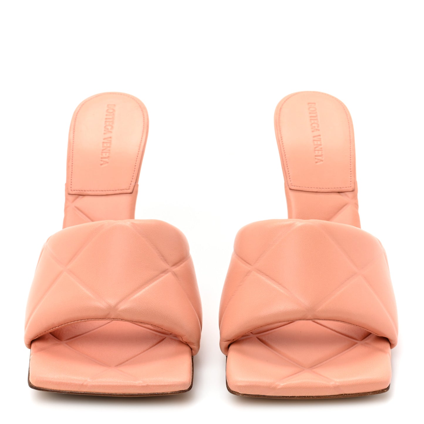 Nappa Quilted Rubber Lido Mule Sandals 40 Blossom